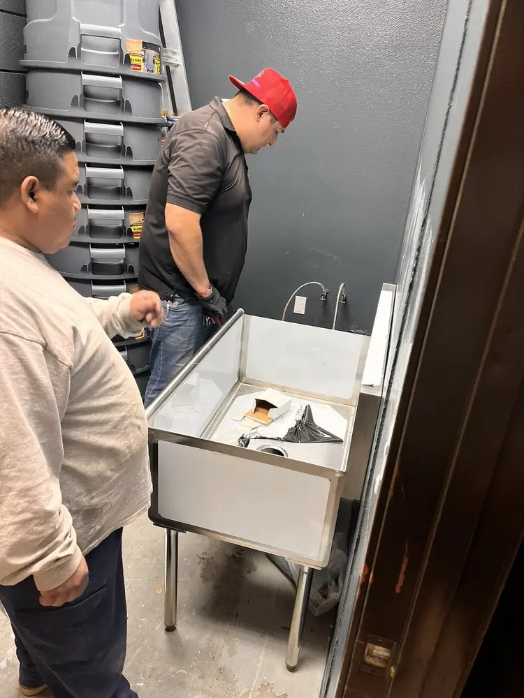 Commercial plumbing and sink installation in Trenton